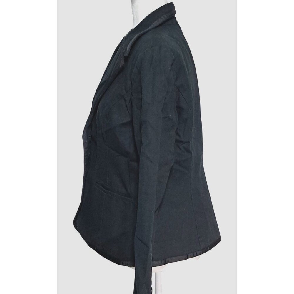 Black Merona Blazer Jacket Womens Size L Fitted - Picture 4 of 11